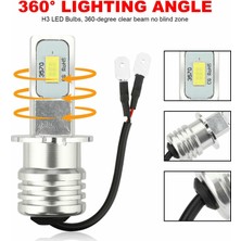 Sagrado 2x H3 Süper Parlak -Led Far Kiti 100W 10000LM Sis Drl Ampuller 6000K Beyaz (Yurt Dışından)