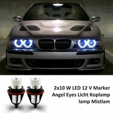 Sagrado Çift 8000K Beyaz LED Melek Göz Işaretleyici Halo Ampuller Lambalar-Bmw E39 E53 E60 E63 E64 E66 E87 5 6 7X3X5 (Yurt Dışından)