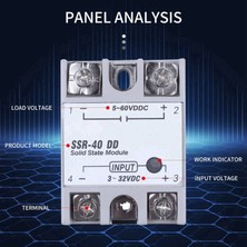 Sagrado Tek Fazlı Solid State Röle Dc-Dc SSR-40DD 40A DC3-32V DC5-60V Beyaz+Gümüş (Yurt Dışından)