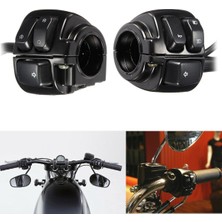 Sagrado 1 Çift Motosiklet Gidonu Kontrol Işık Anahtarı (25MM) Harley Için Kablo Demeti ile (Yurt Dışından)