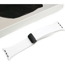 Ally Apple Watch 7-8 45MM 6-5-4 44MM Manyetik Uçlu Silikon Kayış Kordon 3-2-1 42MM