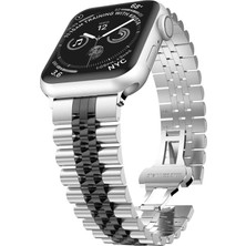 Ally Apple Watch 7-8 45MM 6-5-4 44MM Kayış Kordon Paslanmaz Çelik 3-2-1 42MM