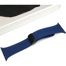 Ally Apple Watch 7-8 41MM 6-5-4 40MM Manyetik Uçlu Silikon Kayış Kordon 3-2-1 38MM