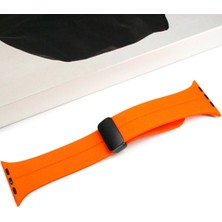 Ally Apple Watch 7-8 41MM 6-5-4 40MM Manyetik Uçlu Silikon Kayış Kordon 3-2-1 38MM