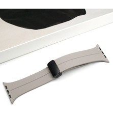 Ally Apple Watch 7-8 41MM 6-5-4 40MM Manyetik Uçlu Silikon Kayış Kordon 3-2-1 38MM