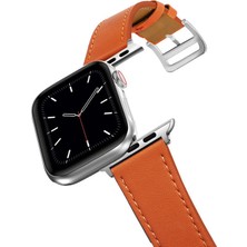 Ally Apple Watch 7-8 45MM 6-5-4 44MM Single Coil Deri Kayış Kordon 3-2-1 42MM