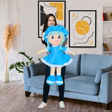 Mira Peluş Bez Bebek 70CM Mavi