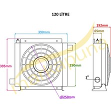 MAR 120 Litre 220 Volt Fanlı Hidrolik Yağ Soğutucu Radyatörü