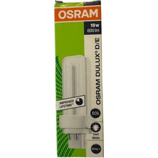 Osram Dulux D/e 10W 840 4000K Gün Işığı 4 Pinli G24Q-1 Duylu