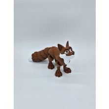 Flexi Factory Büyük Boy Tilki ( Fox ) / Yüksek Kalite/ *lisanslı Model* / Esnek Masa Üstü Oyuncak  26CM Kahve-Beyaz