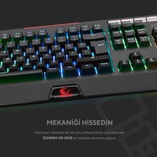 Rampage KB-R105 EXHERO Full RGB Ledli Outemu Blue Switch 5 Makro Tuşlu Gaming Klavye