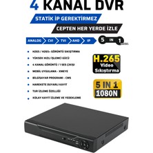 Elit 4 Kameralı 5mp Sony Lensli Fullhd 1080P Güvenlik Kamera Seti 1 Tb Harddisk