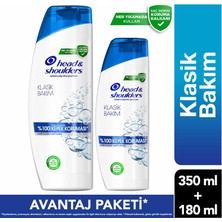 Head & Shoulders Klasik Bakım Şampuan 2’li  Avantaj Paketi 180 ML + 350 ML