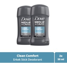 Dove Men Clean Comfort Stick Deodorant 50 ml x2