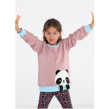 Casabony Panda Gülkurusu Kız Çocuk Sweatshirt