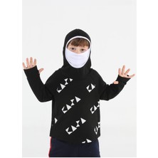 Casabony Ninja Casa Baskılı Siyah  Sweatshirt