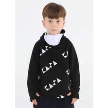 Casabony Ninja Casa Baskılı Siyah  Sweatshirt