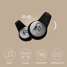 Dynamic Ear Filter Müzik için Kulak Tıkacı -20 dB Tıbbi Kalite Patentli Membran Filtre, 4 Boyut Tıpa