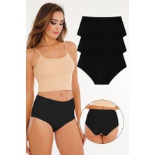 Sensu Kadın Yüksek Bel Lazer Kesim Külot 3 Lü KTS2011