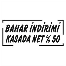 2Mak Sticker Mağaza Vitrin (Kasada Net %50) Indirim Yazısı Sticker