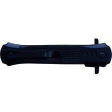 NDR Knives Siyah Metal ve Ağaç Saplı Liner Lock Mekanizmalı Kemer Klipsli Çakı
