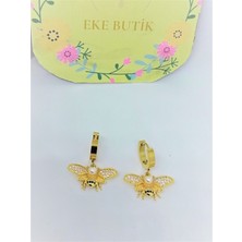Eke Butik Çelik Inci Detaylı Arı Küpe