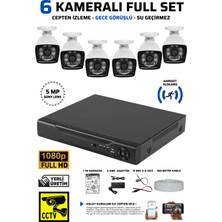 Elitcam 6 Kameralı 5mp Sony Lensli Fullhd 1080P Güvenlik Kamera Seti 1 Tb Harddisk