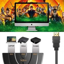 Coofbe 3 Port 4K Hdmi Çoklayıcı Adaptör Hdmi Çoklayıcı 3 Port HDMI Çoklayıcı Switch Full Hd HDMI Switch