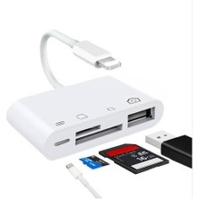 Coofbe Iphone Dönüştürücü Iphone,ipad Lightning To Tf,sd Card Kamera Adaptörü Iphone USB Okuyucu Kit