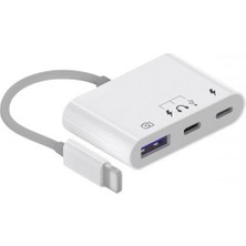 Coofbe Ipad iphone Otg Hub -Usb Type C To Kulaklık ve USB Kamera Okuyucu Iphone Mouse Klavye Okuyucu