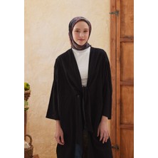Fresh Scarfs Dark Garden Desen Pamuk Ipek Eşarp Mürdüm