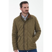 Barbour Waterproof Shoveler Kapitone Ceket OL52 Clay