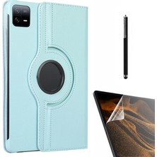 Case Street Casestreet Xiaomi Mi Pad 6 Kılıf Kapaklı Standlı 360 Dönebilen Koruma DN22 + Nano + Kalem Turkuaz