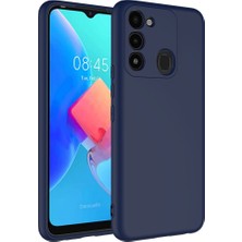 Dlrcase Tecno Spark 8c Kılıf Mara Lansman Silikon Mat Soft Içi Süet Lacivert
