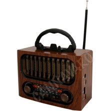 Cannavaro CM-1966 Bt Nostaljik Radyo, Şarjlı ve Pilli, 3 Bandlı Fm Radyo+Aux+Usb+Tf Kartlı Mp3 Çalar