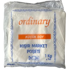 Ordinary Beyaz Market Poşeti Torbası - Hışır Atlet Poşet - Küçük Boy - 24 x 40 Cm. - 1 Kg.