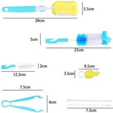 Marydien  7 Parça Biberon Uzun Kavanoz Termos Suluk Sürahi Yağ Şişe Içi Temizleme Fırçası Aparatı Seti