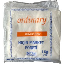 Ordinary Beyaz Market Poşeti Torbası - Hışır Atlet Poşet - Büyük Boy - 30 x 60 Cm. - 1 Kg.