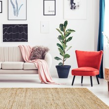 Eko Halı Echo Ech 02 Natural Xw El Dokuma Doğal Hasır Jüt Halı Kilim