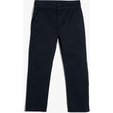 Koton Canvas Pants Pockets Normal Leg Cotton