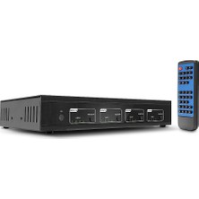 Lindy LIN-38247 4 Port Giriş 4 Port Çıkış 18G Kumandalı Auadio HDMI Switch
