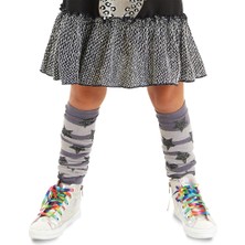 MSHB&G Gri Çizgili Yıldızlı Kız Çocuk Tozluk