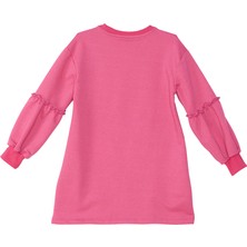 MSHB&G Leopar Zebra Kız Çocuk Pembe Elbise