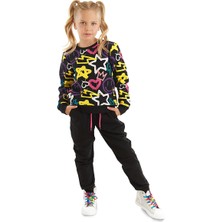 MSHB&G Street Style Kız Çocuk Siyah Eşofman Takım