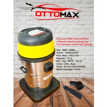 Ottomax  Otx-55-3-Wdm 4200 Watt 3 Motorlu Islak Kuru Sanayi Tipi Oto Süpürgesi Endüstriyel Süpürge