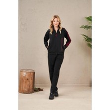 Pjs 23575 Kadın Fermuarlı Baskılı Eşofman Takım