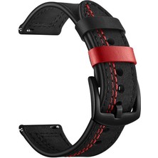 AktarMobile Huawei Watch 4 / Watch 4 Pro Uyumlu Deri Kordon Spor Dikişli Deri Kayış
