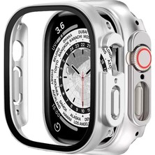 E2M Binano Apple Watch Ultra 49MM Sense Kasa ve Ekran Koruyucu Gümüş