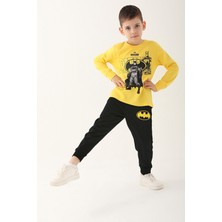 Batman Sarı Erkek Çocuk Uzun Kol Pijama Takım