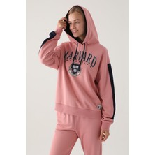 Harvard Retro Pembe Kadın Sweatshirt